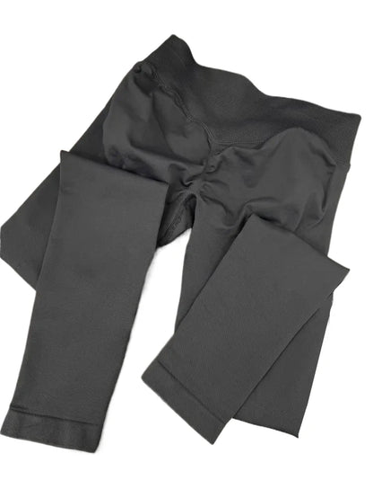 High Waist Seamless Scrunch Butt Leggings for Women – Tummy Control Workout Pants