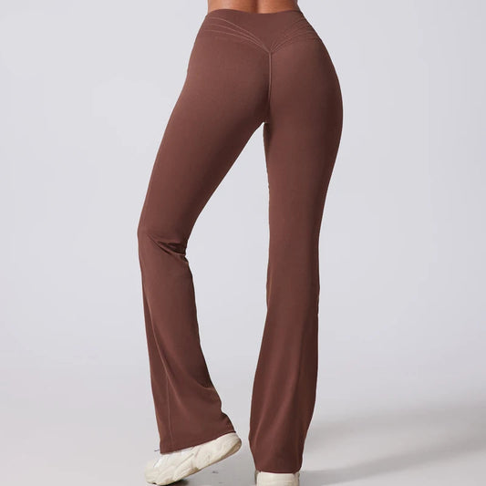 Brown leggings worn by a person on a white background with 'DIAS FIT JOY' branding.