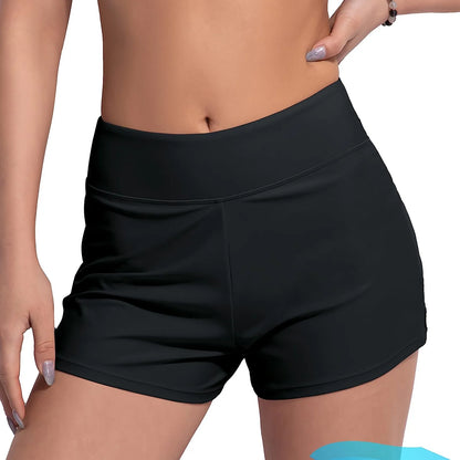Women's High Waisted Swim Shorts – Tummy Control & Leakproof Design