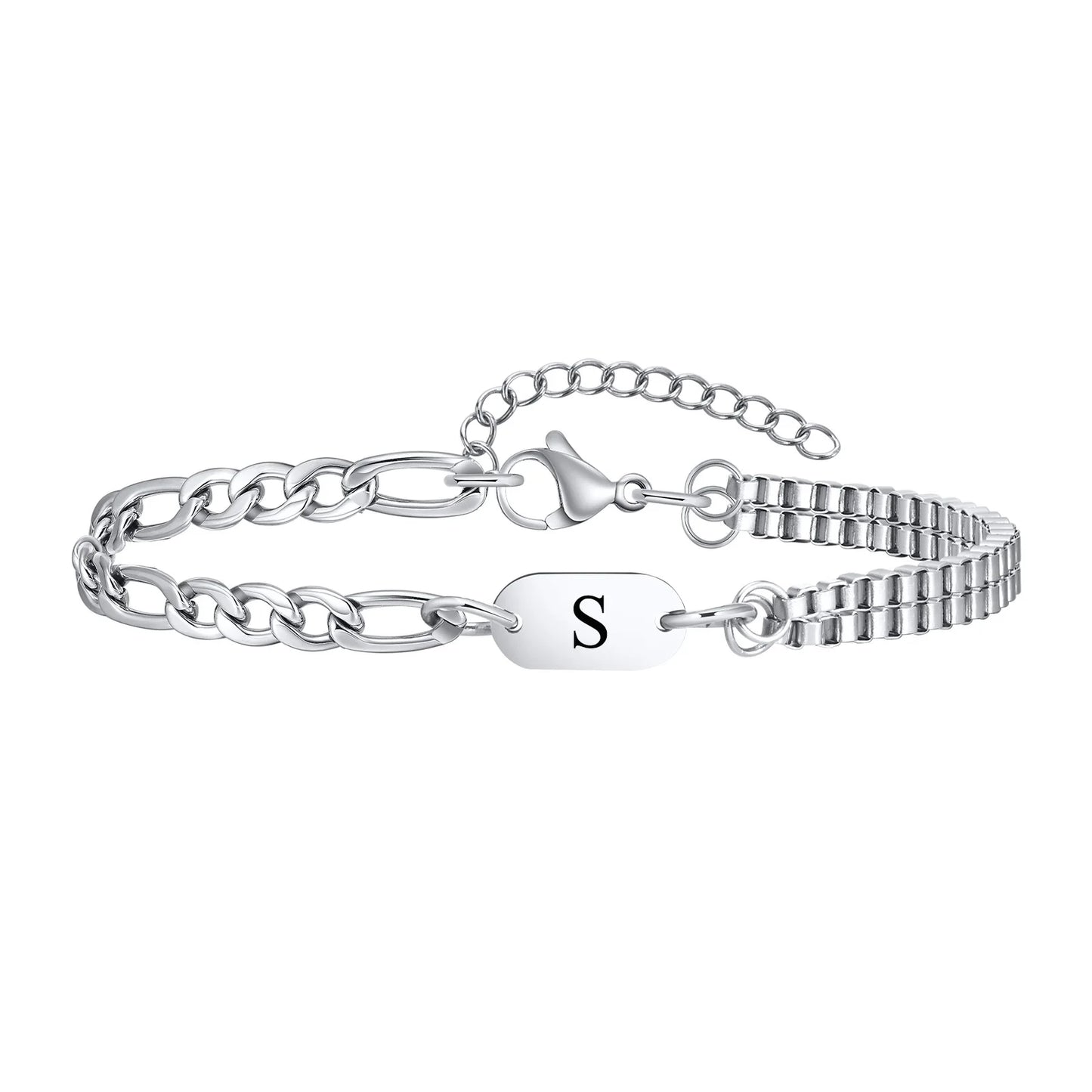 Double Layered Name Eternity Bracelet for Men