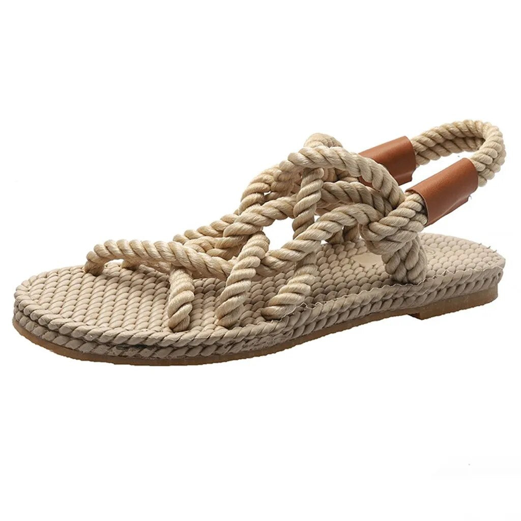 Braided Rope with Traditional Casual Style and Simple Fashion Women's Summer Shoes - BossDeals Online