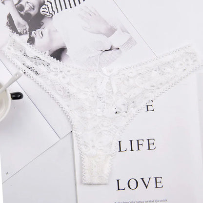 Lace Silk Sheer See Through Panties for Women