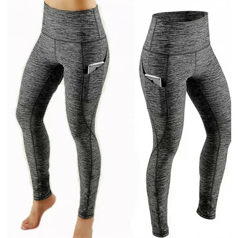 High Waist Women Anti Cellulite Workout Leggings with Utility Pockets