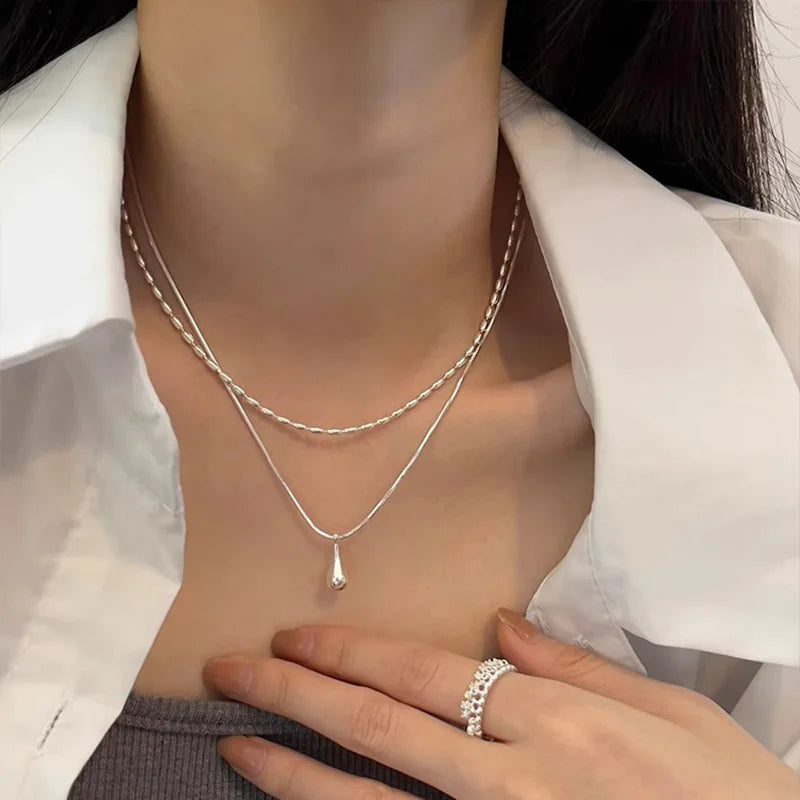 925 Silver Pearl Pendant Necklace for Women