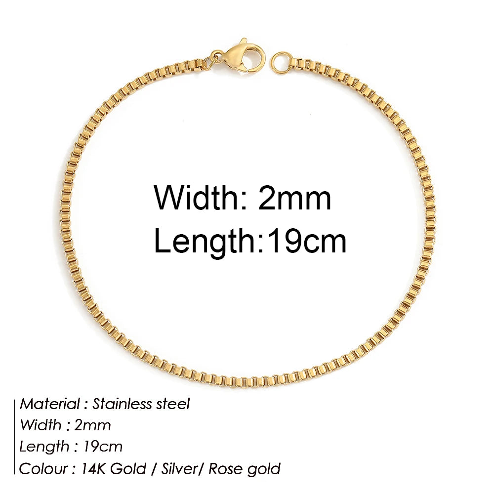 Gold Color Stainless Steel Twist Cuban Eternity Bracelet for Women