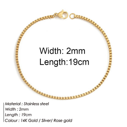 Gold Color Stainless Steel Twist Cuban Eternity Bracelet for Women