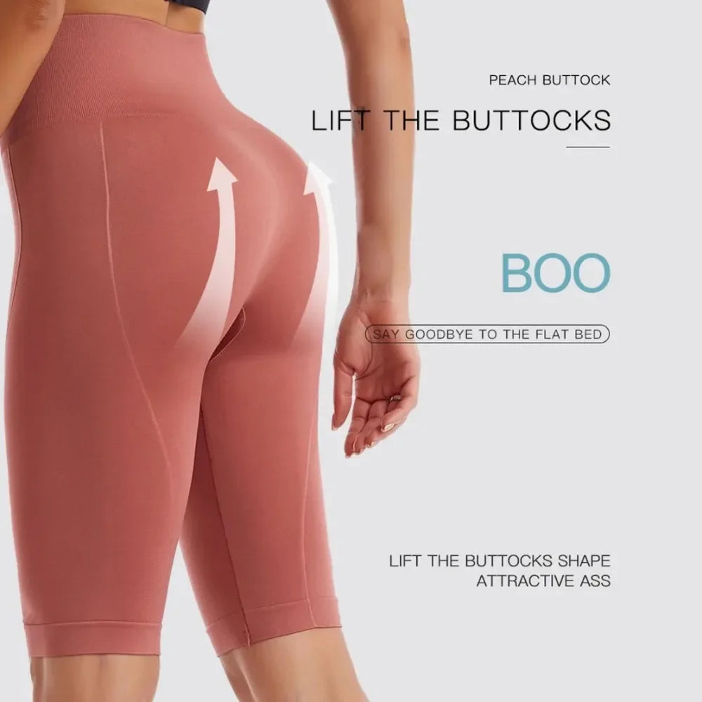Women’s High Waisted Biker Shorts – Tummy Control, Seamless & Naked Feeling