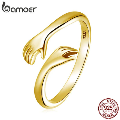 Bamoer 925 Sterling Silver Adjustable Ring for Women