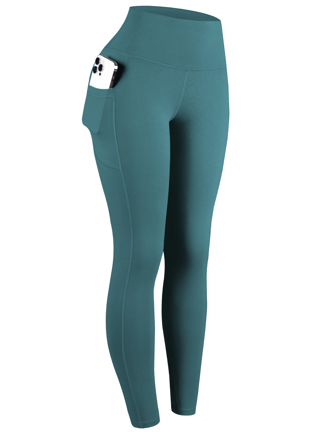 Solid Color Women’s High Waist Gym Leggings with Pockets