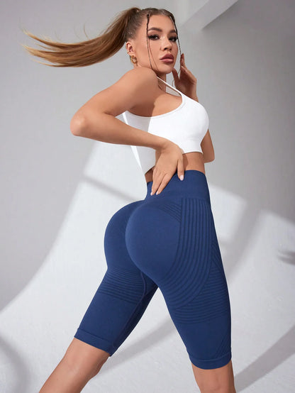 TikTok Viral High Waist Seamless Yoga Shorts – Butt-Lifting Leggings for Women