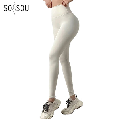 Women's High Waist Yoga Leggings with Breathable and Comfortable Fitness