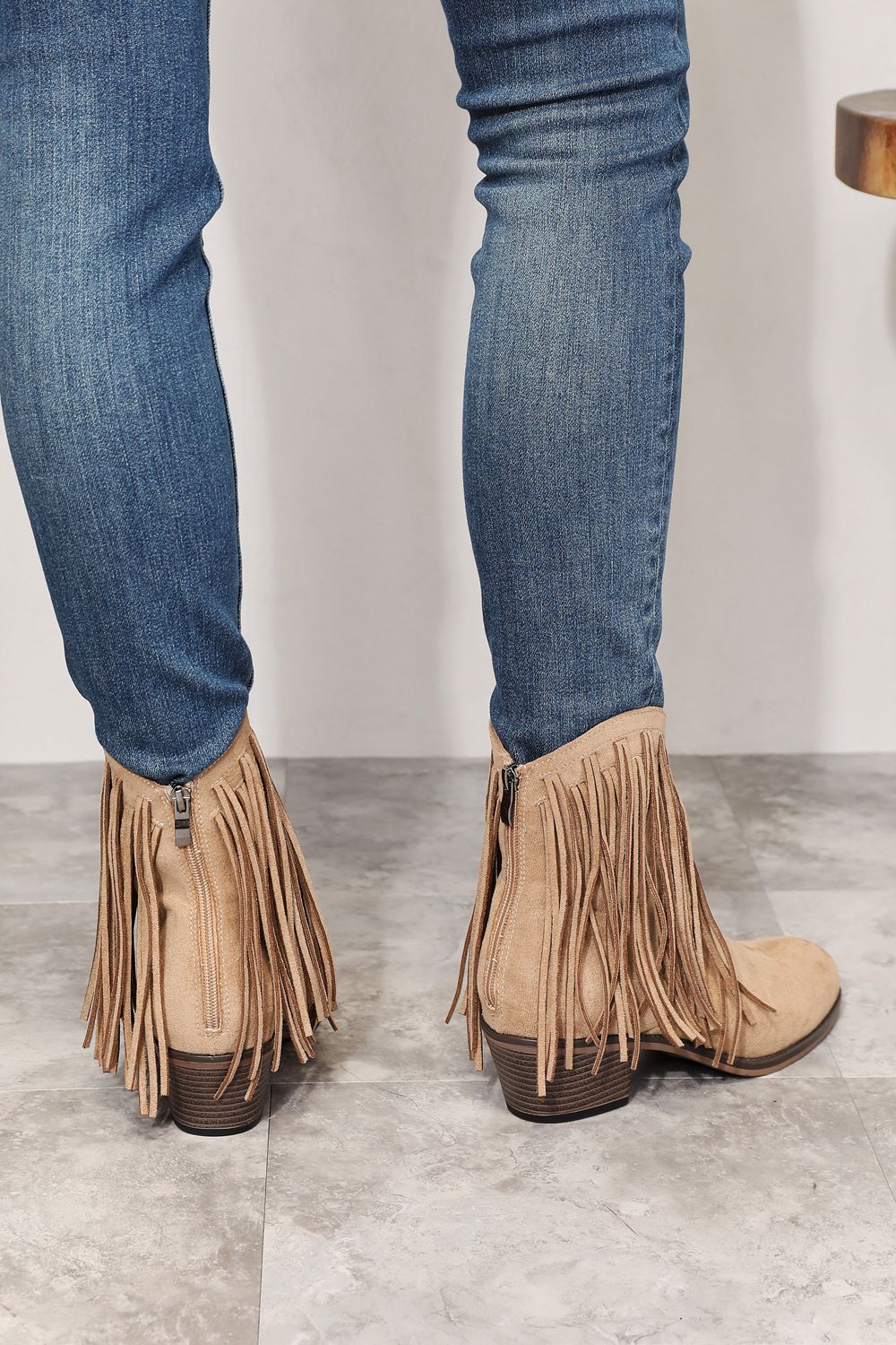 Legend Women's Fringe Cowboy Western Ankle Boots Tan Color - BossDeals Online