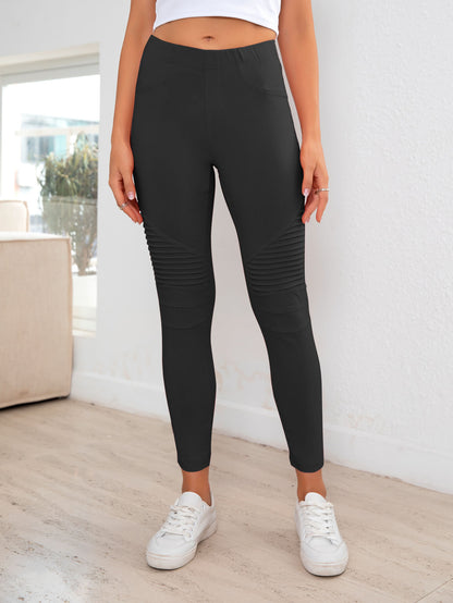 Ladies Ribbed Detail Leggings