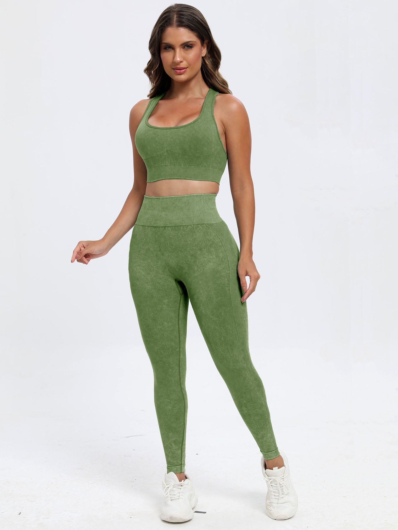 Women Scoop Neck Wide Strap Top and Pants Active Set