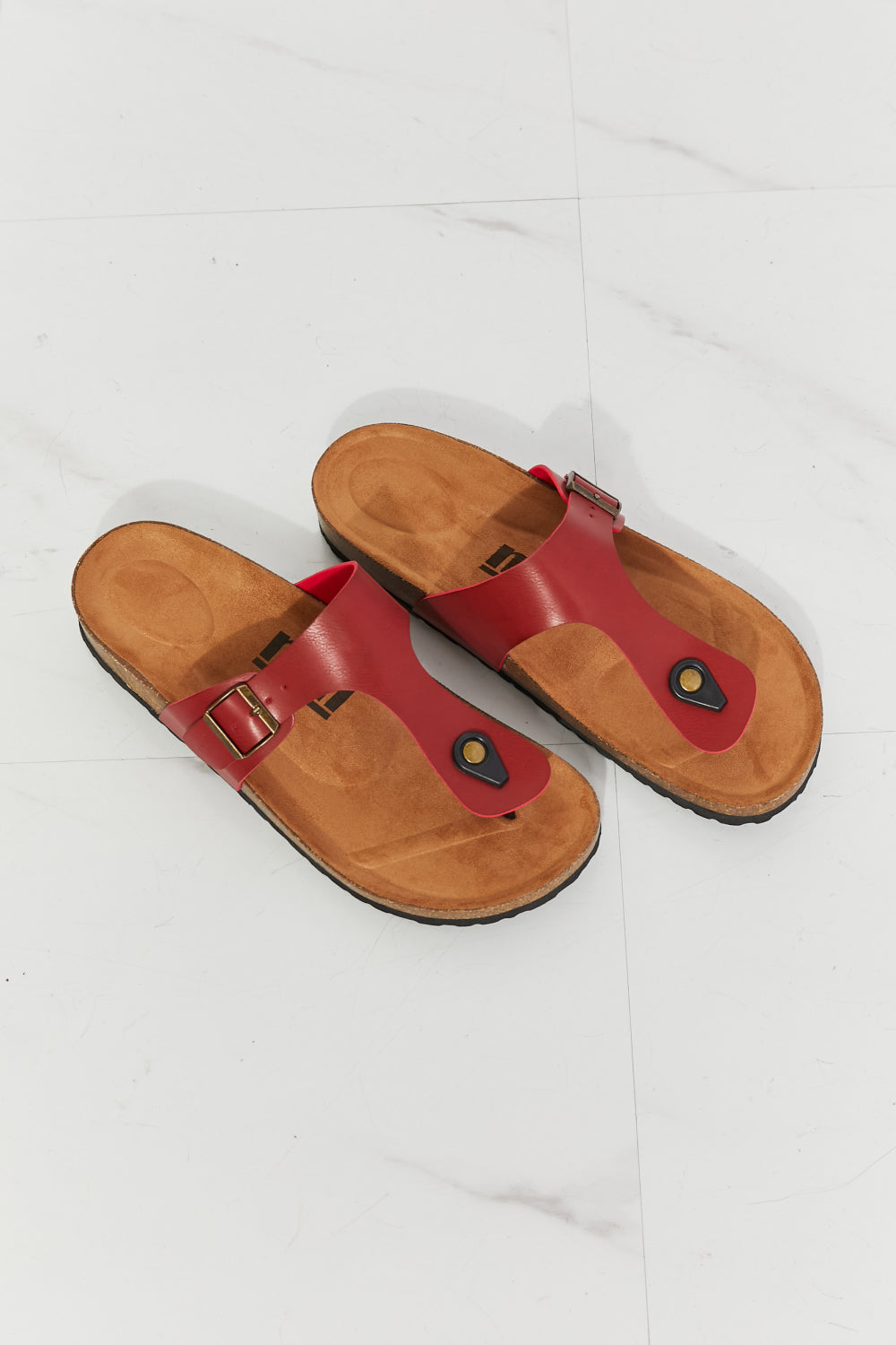 MMShoes Drift Away T-Strap Flip-Flop in Wine - BossDeals Online