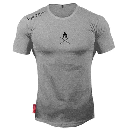 Men T Shirts Fashion Summer Bodybuilding Letter