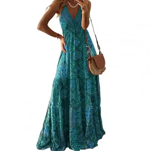 Women Boho Vintage Maxi Dress