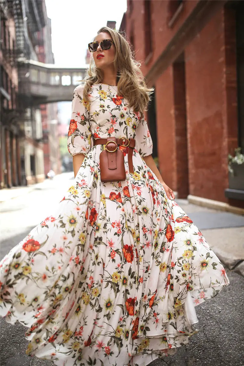 Boho Chic Floral Maxi Dress