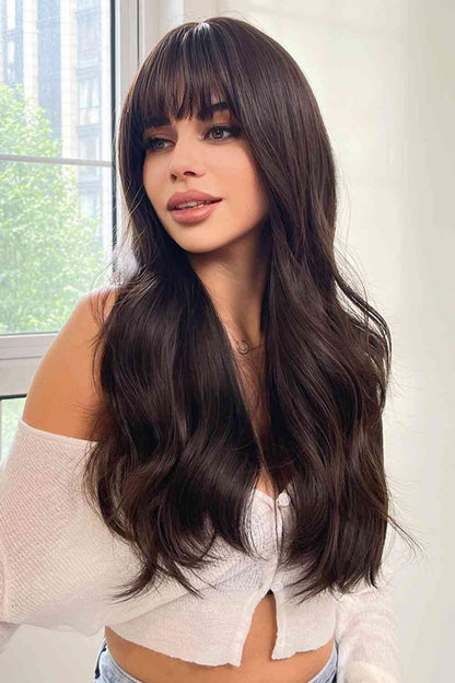 24-Inch Long Wave Synthetic Wig - Natural Style, Heat Safe