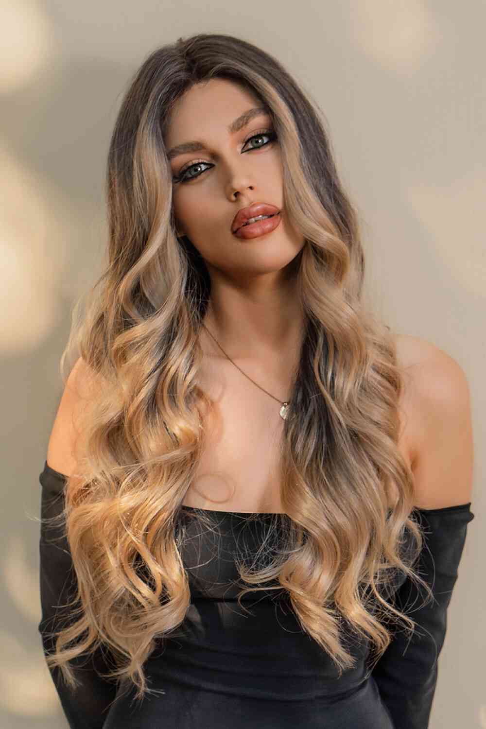 13x2" Lace Front Long Wave Wig - 150% Density, 26" Synthetic Hair