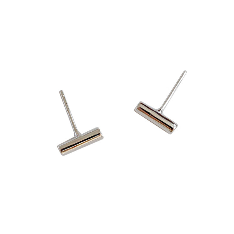 Geometry Small Cylinders 925 Sterling Silver Stud Earrings