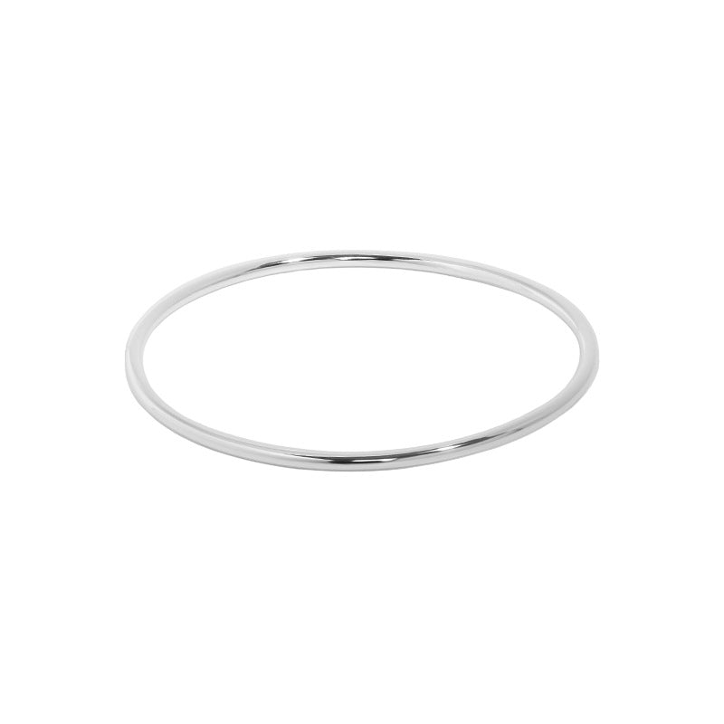 Minimalist 2.2mm S990 Sterling Silver Bangle