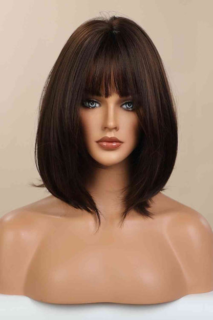 Full-Machine Bobo Synthetic Wig - 9" Wavy Style with Cap