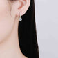 1 Carat Moissanite Rhodium-Plated Drop Earrings