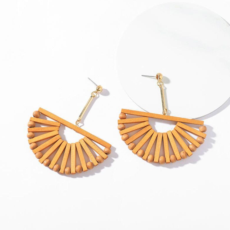 Rattan Knit Boho Handmade Earrings Jewelry For Women