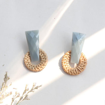 Rattan Knit Boho Handmade Earrings Jewelry For Women