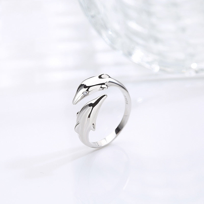 Simple Fashion Silver Color Adjustable Ring For Women