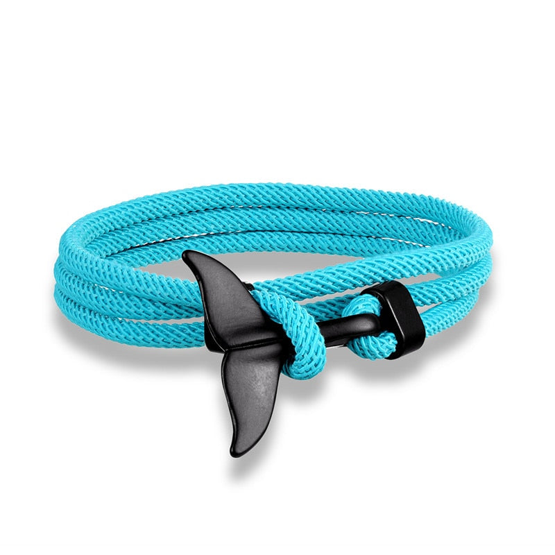 Whale Tail Anchor Bracelets for Men