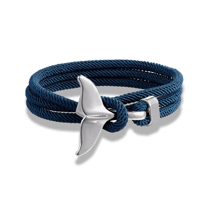 Whale Tail Anchor Bracelets for Men