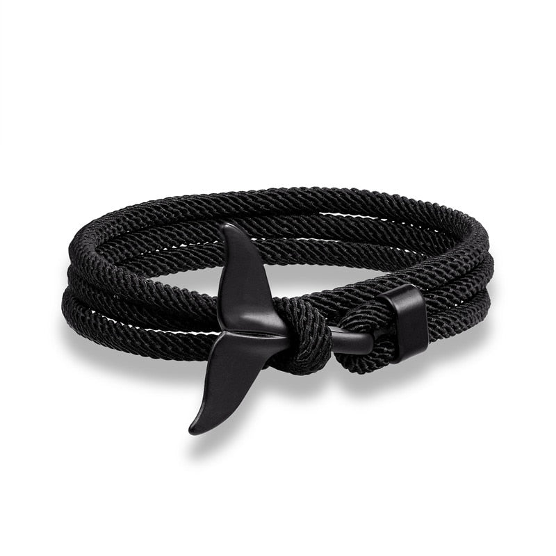 Whale Tail Anchor Bracelets for Men