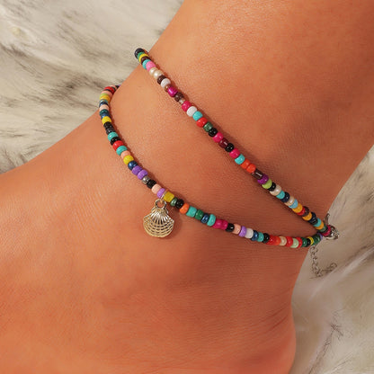 3pcs/set Bohemian Colorful Ankle Bracelet for women