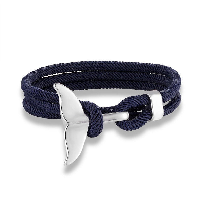 Whale Tail Anchor Bracelets for Men