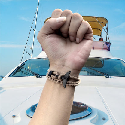 Whale Tail Anchor Bracelets for Men