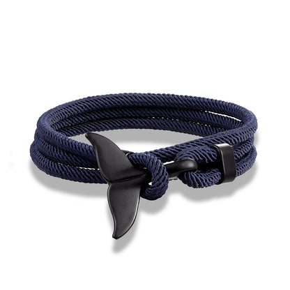 Whale Tail Anchor Bracelets for Men