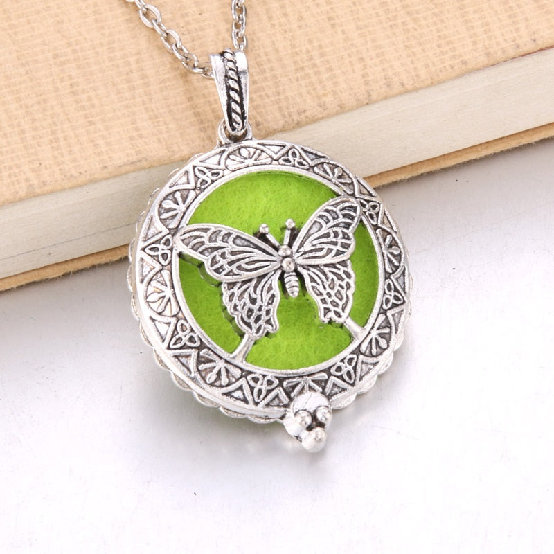 1pcs Aroma Diffuser Pendant Locket Necklace with Pads