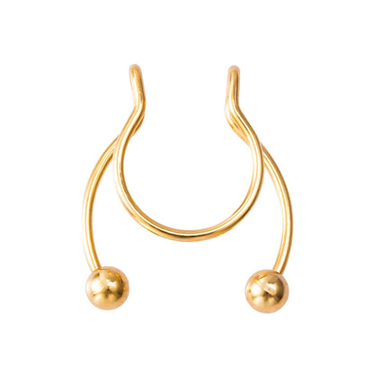 1-5pcs Fake Piercing Nose Ring Hoop