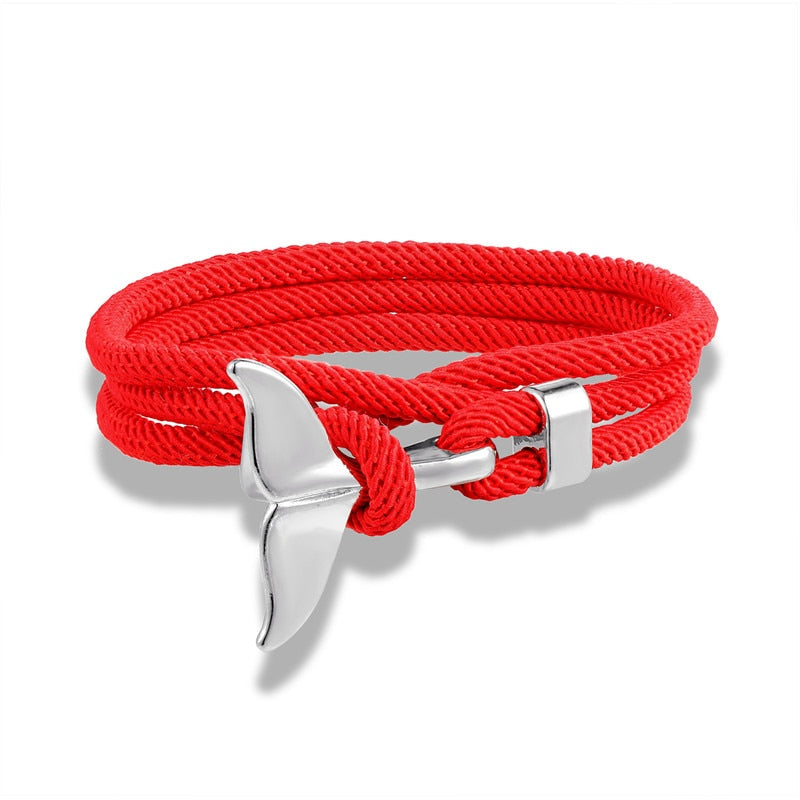 Whale Tail Anchor Bracelets for Men