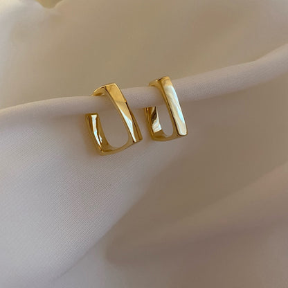 Golden Big hoop Metal Earrings For women