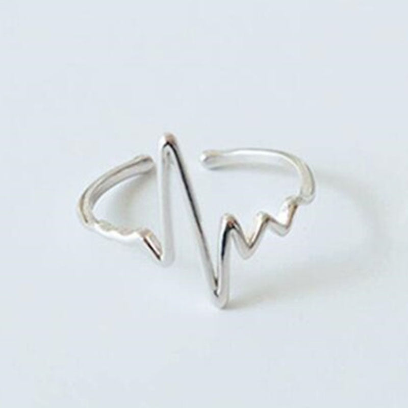 Simple Fashion Silver Color Adjustable Ring For Women