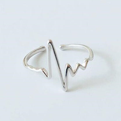 Simple Fashion Silver Color Adjustable Ring For Women