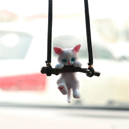 1 Pc Creative Cute Branch Cat Car Pendant