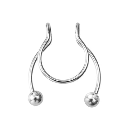 1-5pcs Fake Piercing Nose Ring Hoop