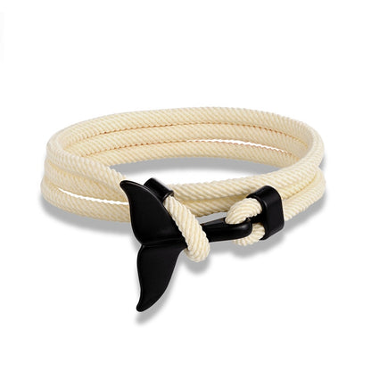 Whale Tail Anchor Bracelets for Men