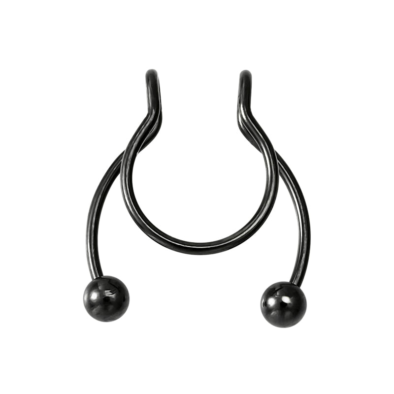 1-5pcs Fake Piercing Nose Ring Hoop