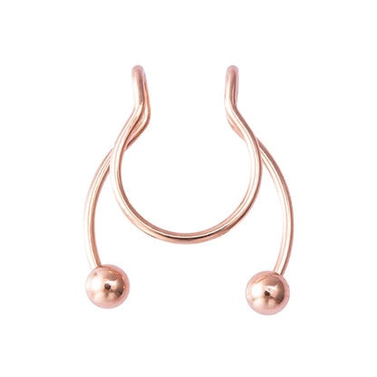 1-5pcs Fake Piercing Nose Ring Hoop