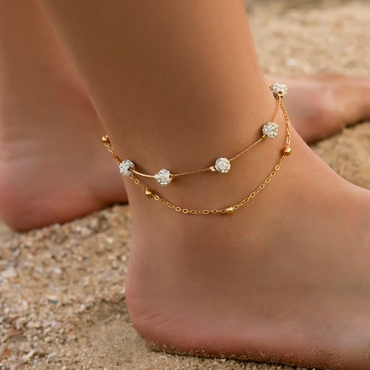 Bohemia 2pcs/set Anklets Bracelet for Women Foot Accessories